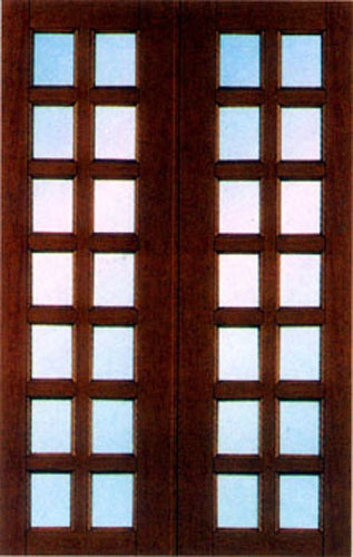 仿木色對開(kāi)門(mén)